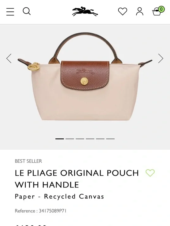 Longchamp LE PLIAGE ORIGINAL POUCH WITH HANDLE - Picture 1 of 14